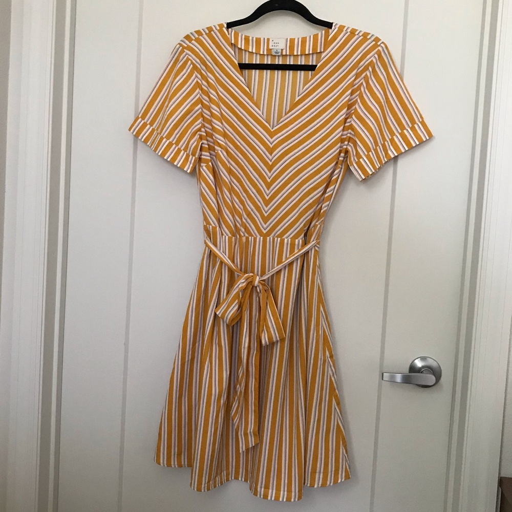 A New Day Yellow Striped Dress